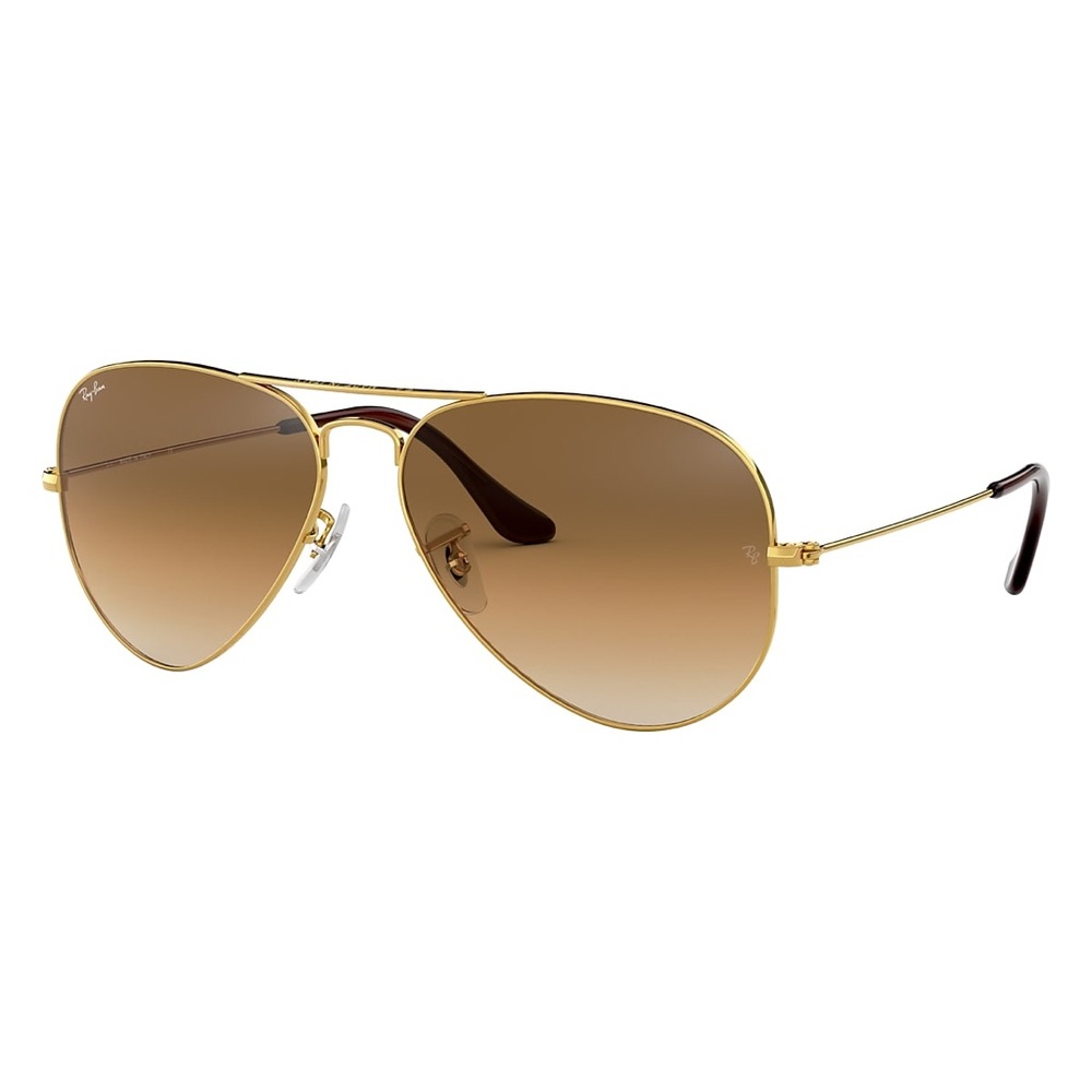 Ray-Ban Gold Frame Aviators with Brown Lenses